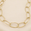 Collier acier inoxydable large maille ovale 0125581 doré