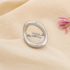 Bague acier inoxydable ajouré contemporain 0425538 argenté