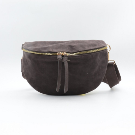 Sac banane Flora&Co simili-cuir effet daim 0925527 gris foncé