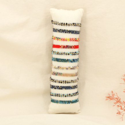 Ensemble 24 Bracelets Élastiques Billes Cristal Facetté 0225613 multi