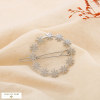 Barrette à cheveux clip marguerite couronne acier 0625048 argenté