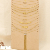 Ensemble 10 colliers acier inoxydable nuance doré 0125586 doré