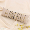 Ensemble 12 bracelets acier pierres coeur trèfle 0223552 noir