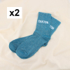 2 paires chaussettes à paillettes message CHATON 0625089 bleu