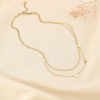 Collier double-rangs cœurs acier inoxydable 0126048 doré