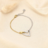 Bracelet bicolore cœur stylisé acier inoxydable 0226030 doré/argenté