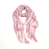 Foulard femme imprimé graphique rayures motifs abstraits 0726018 rose