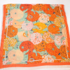 Foulard imprimé grandes fleurs stylisées femme 0726023 orange