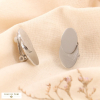 Boucles d’oreille clip ovales superposées acier inoxydable 0324543 argenté