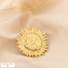 Broche soleil stylisé acier inoxydable 0525003 doré