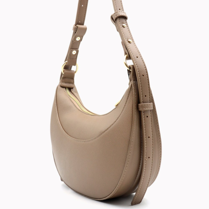 Sac porté épaule Flora&Co simili-cuir texturé demi-lune 0925013 taupe