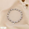 Bracelet élastique acier inoxydable billes étoiles minimaliste ludique bohème 0225041 argenté