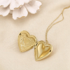 Collier acier inoxydable médaillon cœur ouvrant romantique vintage 0125630 doré