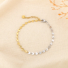Bracelet acier inoxydable bicolore fines pastilles 0226028 doré/argenté