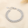Bracelet chaîne maille gourmette plate acier inoxydable 0226129 argenté