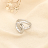 Bague ouverte nœud stylisé acier inoxydable 0426061 argenté