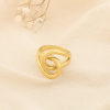 Bague ouverte nœud stylisé acier inoxydable 0426061 doré