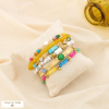 Ensemble 6 bracelets acier pierre bohème coloré 0226161 multi