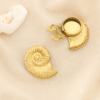 2 Cache-boutons acier inox marin escargot de mer 0626031 doré