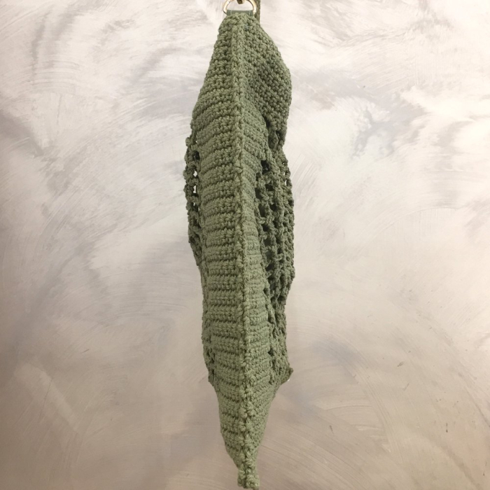 Sac à main crochet coton femme style bohème chic 0926015 vert kaki