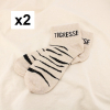 2 Paires de Socquettes Pailletées TIGRESSE 0626025 naturel/beige