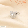 Bague ouverte cœur œil mystique acier inoxydable 0425533 argenté