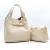 Sac seau femme Flora&Co lady chic minimaliste simili-cuir grainé 0926044 écru