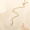 Collier Trèfle Strass Émail Coloré Chaîne Dorée Acier Inoxydable 0126147 multi