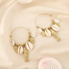Boucles d’oreilles créoles acier poisson coquillage 0326172 doré