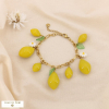 Bracelet Citrons Marguerites Acier Inoxydable 0225040 jaune