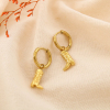 Boucles d'oreilles bottes western minimaliste acier 0325177 doré