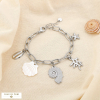 Bracelet acier inoxydable petit escargot de mer charms marins 0225241 argenté
